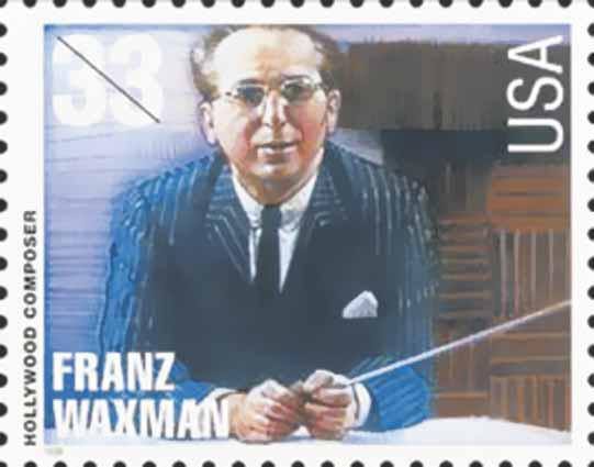 Franz Waxman portrait from US stamp